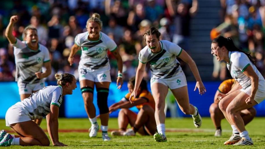 World Rugby Sevens Series: Ireland women win historic first gold in Perth