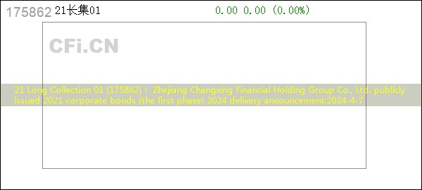 21 Long Collection 01 (175862)： Zhejiang Changxing Financial Holding Group Co., Ltd. publicly issued 2021 corporate bonds (the first phase) 2024 delivery announcement